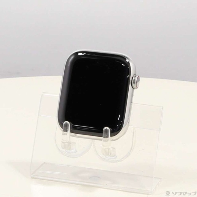 (中古)Apple Apple Watch Series 8 GPS + Cellular 45mm シルバーステンレススチールケース バンド無し(276-ud)