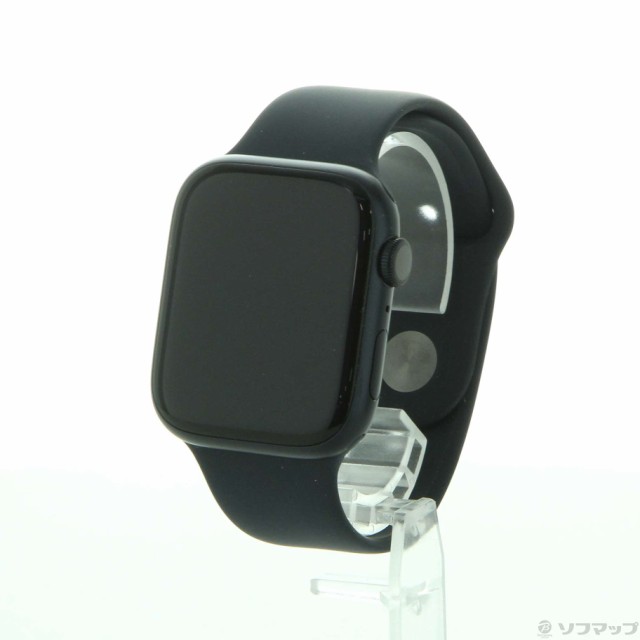 (中古)Apple Apple Watch Series 8 GPS 45mm ミッドナイトアルミニウムケース ミッドナイトスポーツバンド(295-ud)