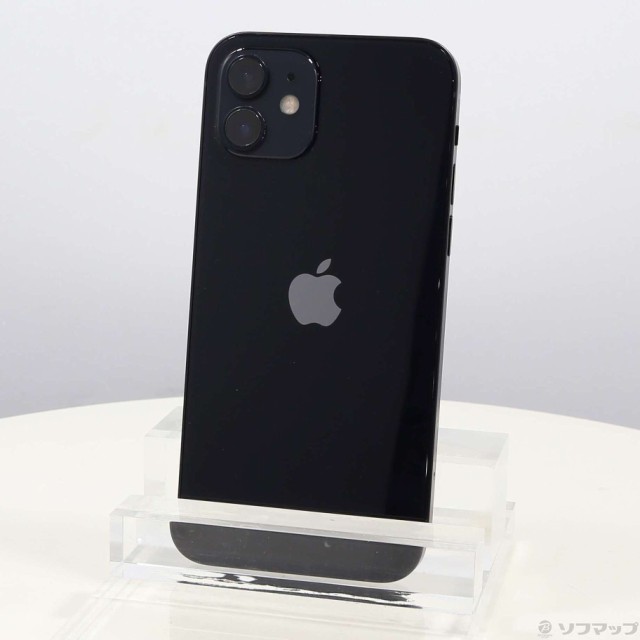 (中古)Apple iPhone12 128GB ブラック MGHU3J/A SIMフリー(381-ud)