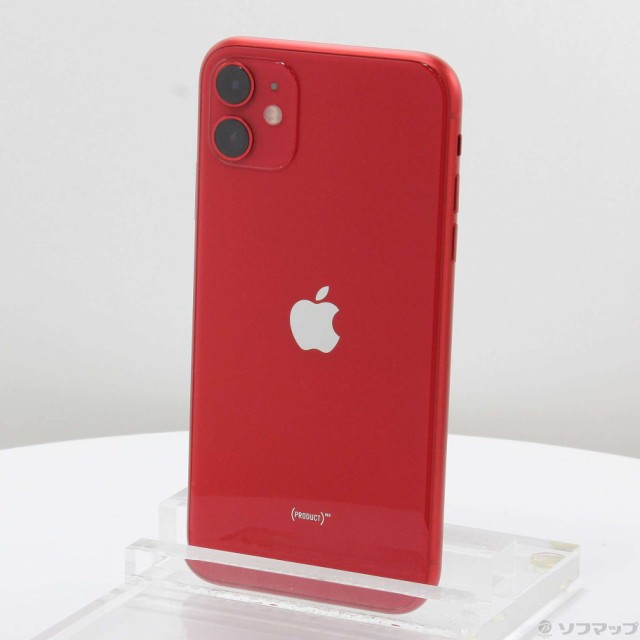 中古)Apple iPhone11 64GB プロダクトレッド MWLV2J/A SIMフリー(368-ud) 携帯電話本体