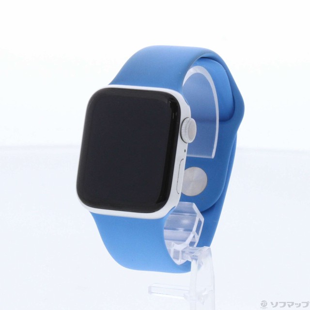 (中古)Apple Apple Watch Series 6 GPS 40mm シルバーアルミニウムケース サーフブルースポーツバンド(198-ud)の通販は