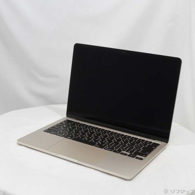 (中古)Apple MacBook Air 13.6-inch Mid 2022 MLY13J/A Apple M2 8コアCPU_8コアGPU 8GB SSD256GB スターライト (12.6 Monterey)(348-ud)