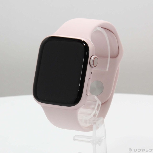 (中古)Apple Apple Watch Series 9 GPS + Cellular 45mm ピンクアルミニウムケース ライトピンクスポーツバンド(295-ud)