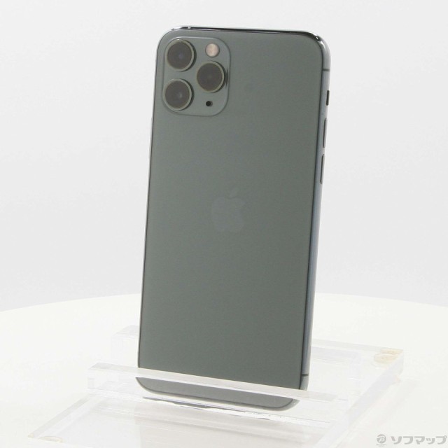 (中古)Apple iPhone11 Pro 256GB ミッドナイトグリーン MWCC2J/A SIMフリー(377-ud)