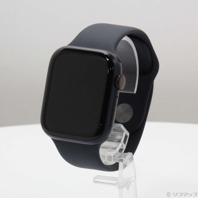 (中古)Apple Apple Watch Series 9 GPS + Cellular 45mm ミッドナイトアルミニウムケース ミッドナイトスポーツバンド(377-ud)