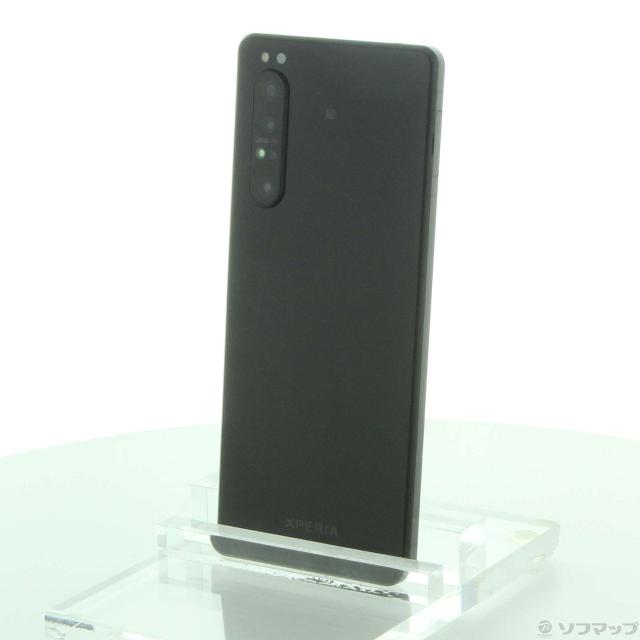 中古】超美品 SO-51A 印さ Xperia 1 II ブラック スマホ 白ロム 中古