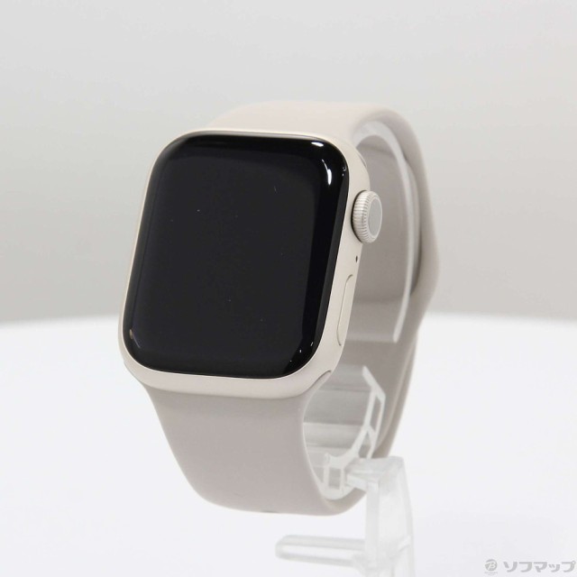 中古)Apple Apple Watch Series 9 GPS 41mm スターライトアルミニウムケース スターライトスポーツバンド(295-ud)  スマートウォッチ