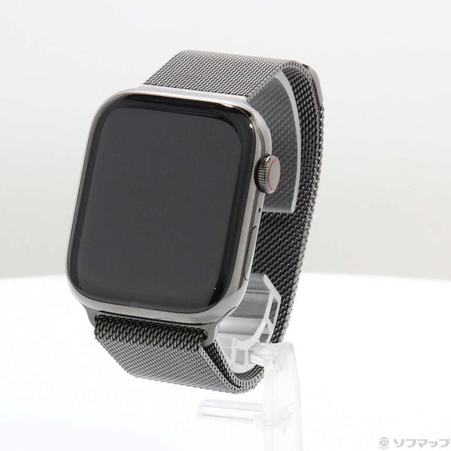 【美品】値引交渉OK！Apple Watch Series7（GPS +Cellulerモデル）45mmグラファイトステンレススチールケース　グラファイトミラネーゼループ Apple Apple Watch Series 7 GPS+Cellularモデル 45mm MKL33J/A
