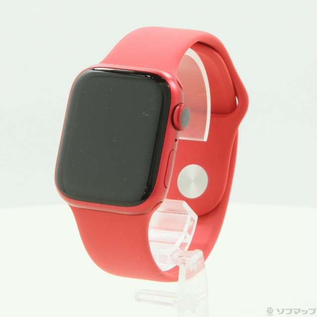 (中古)Apple Apple Watch Series 9 GPS 41mm (PRODUCT)REDアルミニウムケース レッドスポーツバンド(295-ud)