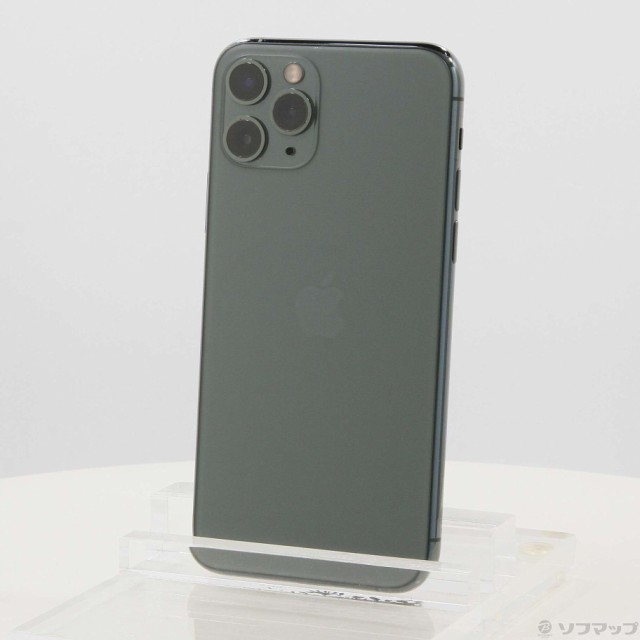 (中古)Apple iPhone11 Pro 256GB ミッドナイトグリーン MWCC2J/A SIMフリー(352-ud)