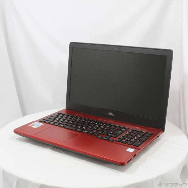 (中古)FUJITSU 格安安心パソコン LIFEBOOK AH45/X FMVA45XR ルビーレッド (Windows 10)(258-ud)