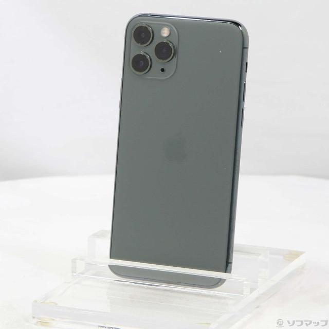 中古)Apple iPhone11 Pro 64GB ミッドナイトグリーン MWC62J/A