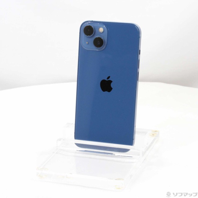 (中古)Apple iPhone13 128GB ブルー MLNG3J/A SIMフリー(368-ud)