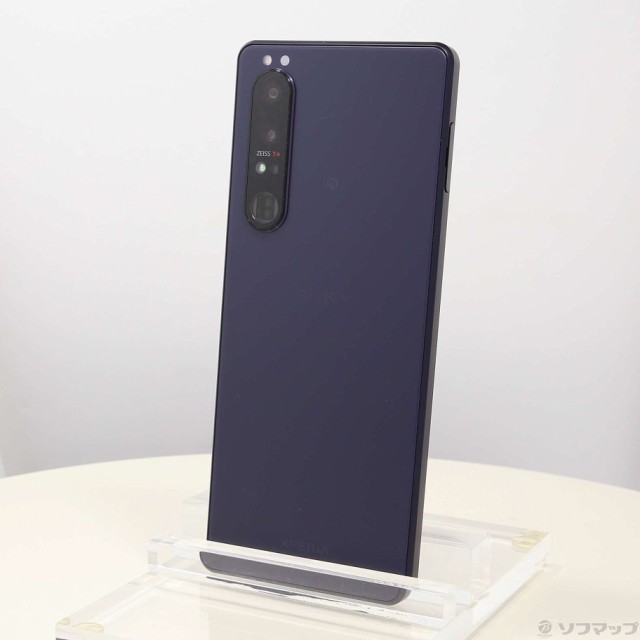 (中古)SONY Xperia 1 III 256GB フロストパープル SOG03 auロック解除SIMフリー(258-ud)