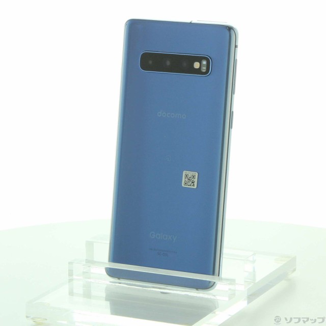 (中古)SAMSUNG GALAXY S10 128GB プリズムブルー SC-03L docomoロック解除SIMフリー(377-ud)