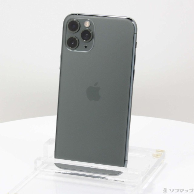 (中古)Apple iPhone11 Pro 256GB ミッドナイトグリーン MWCC2J/A SIMフリー(368-ud)