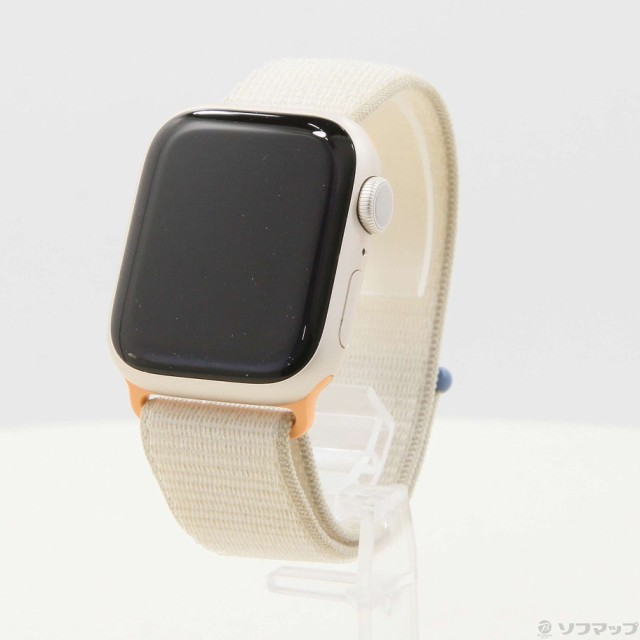 (中古)Apple Apple Watch Series 9 GPS 41mm スターライトアルミニウムケース スターライトスポーツループ(352-ud)