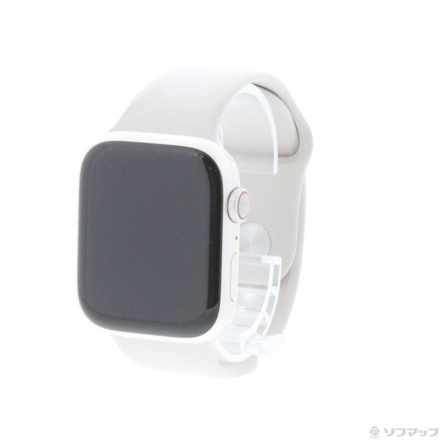 (中古)Apple Apple Watch Series 8 GPS + Cellular 45mm スターライトアルミニウムケース スターライトスポーツバンド(258-ud)