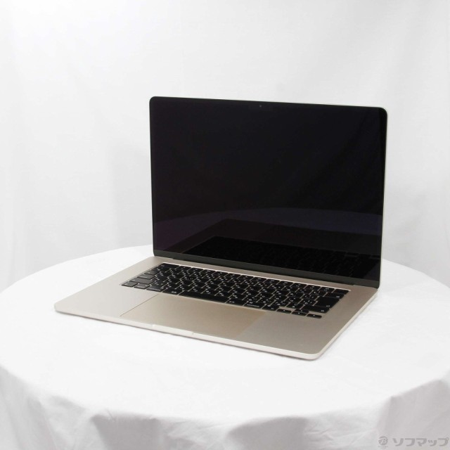 (中古)(展示品) MacBook Air 15.3-inch Mid 2023 MQKU3J/A M2 8コアCPU_10コアGPU 8GB SSD256GB スターライト (14.6 Sonoma)(262-ud)