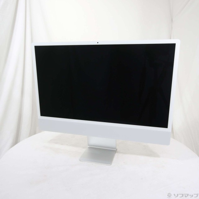 (中古)Apple iMac 24-inch Mid 2021 MGPC3J/A Apple M1 8コアCPU_8コアGPU 8GB SSD256GB シルバー (macOS v14.7)(305-ud)