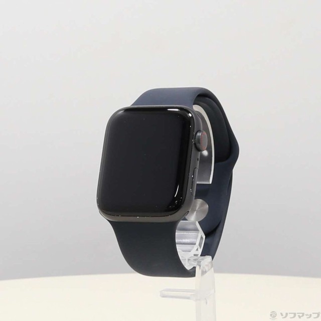 (中古)Apple Apple Watch SE 第1世代 GPS + Cellular 44mm スペースグレイアルミニウムケース ミッドナイトスポーツバンド(196-ud)