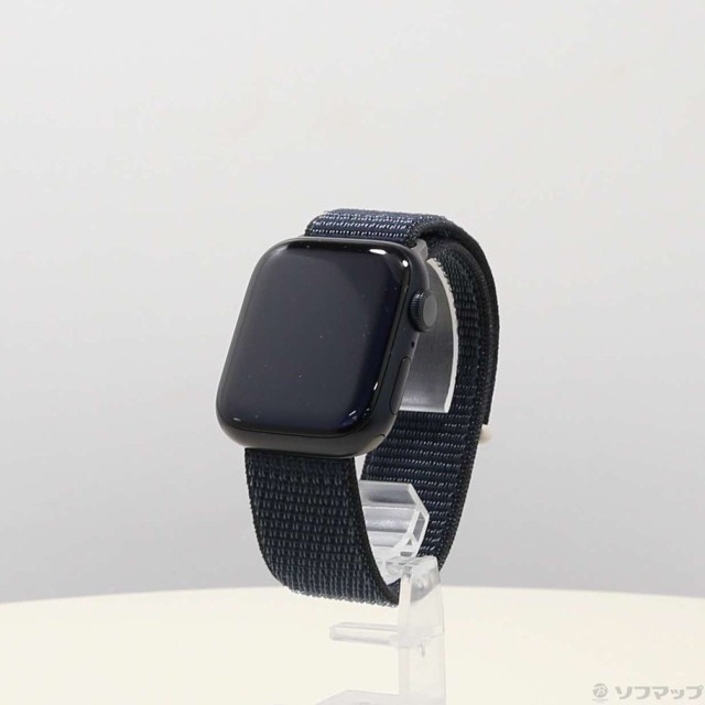 (中古)Apple Apple Watch Series 9 GPS 41mm ミッドナイトアルミニウムケース ミッドナイトスポーツループ(377-ud)