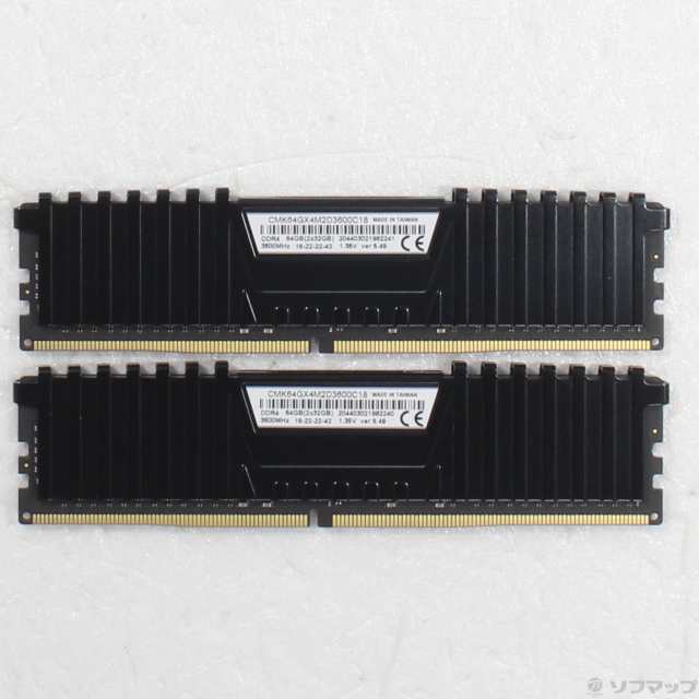 (中古)CORSAIR CMK64GX4M2D3600C18 64GB 32GB×2枚組(344-ud)