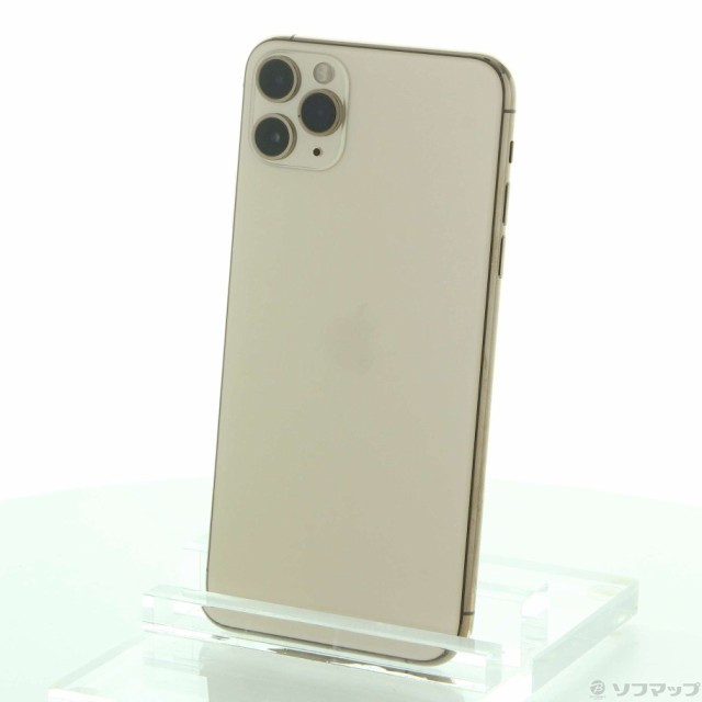 (中古)Apple iPhone11 Pro Max 64GB ゴールド MWHG2J/A SIMフリー(352-ud)