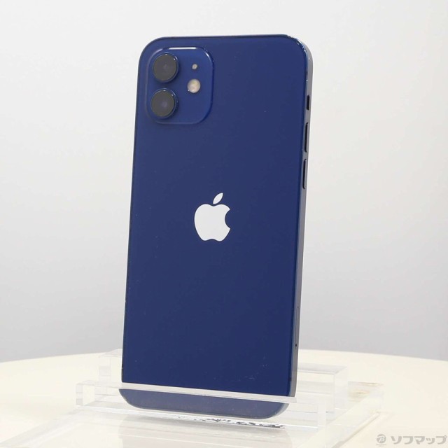 (中古)Apple iPhone12 256GB ブルー MGJ33J/A SIMフリー (ネットワーク利用制限▲)(262-ud)