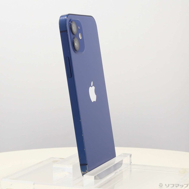 (中古)Apple iPhone12 256GB ブルー MGJ33J/A SIMフリー (ネットワーク利用制限▲)(262-ud)