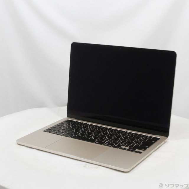 (中古)Apple MacBook Air 13.6-inch Mid 2022 MLY13J/A Apple M2 8コアCPU_8コアGPU 8GB SSD256GB スターライト (12.6 Monterey)(262-ud)