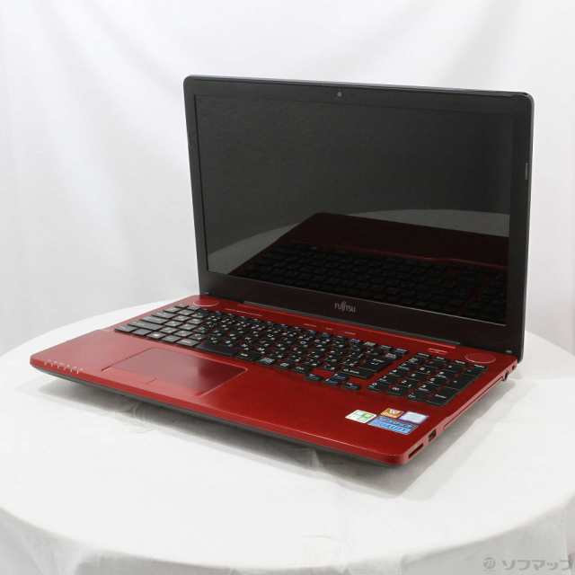 (中古)FUJITSU 格安安心パソコン LIFEBOOK AH53/A3 FMVA53A3R ルビーレッド (Windows 10)(196-ud)