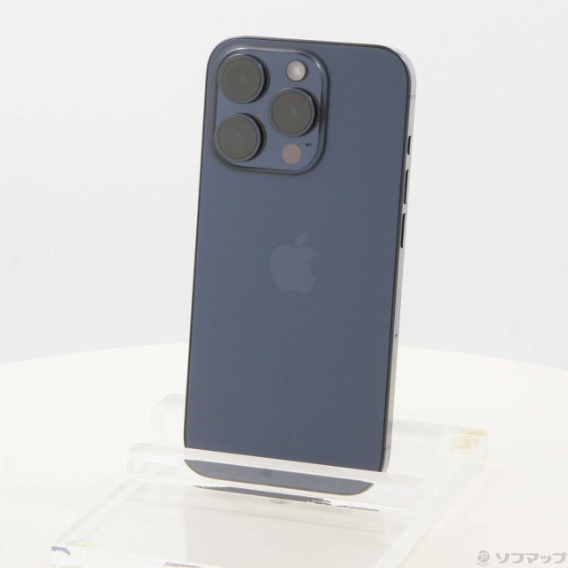 (中古)Apple iPhone15 Pro 128GB ブルーチタニウム MTUA3J/A SIMフリー(276-ud)