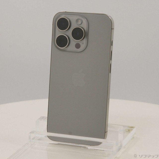 (中古)Apple iPhone15 Pro 128GB ナチュラルチタニウム MTU93J/A SIMフリー(348-ud)