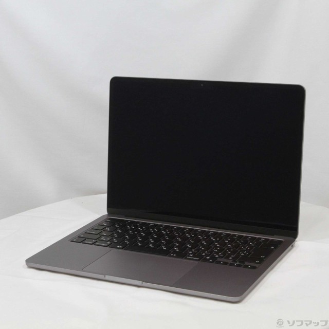 (中古)(展示品) MacBook Air 13.6-inch Mid 2022 MLXW3J/A M2 8コアCPU_8コアGPU 8GB SSD256GB スペースグレイ (macOS v14.7)(262-ud)