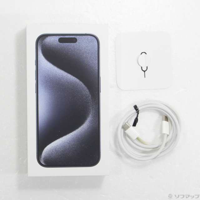 (中古)Apple iPhone15 Pro 128GB ブルーチタニウム MTUA3J/A SIMフリー(276-ud)