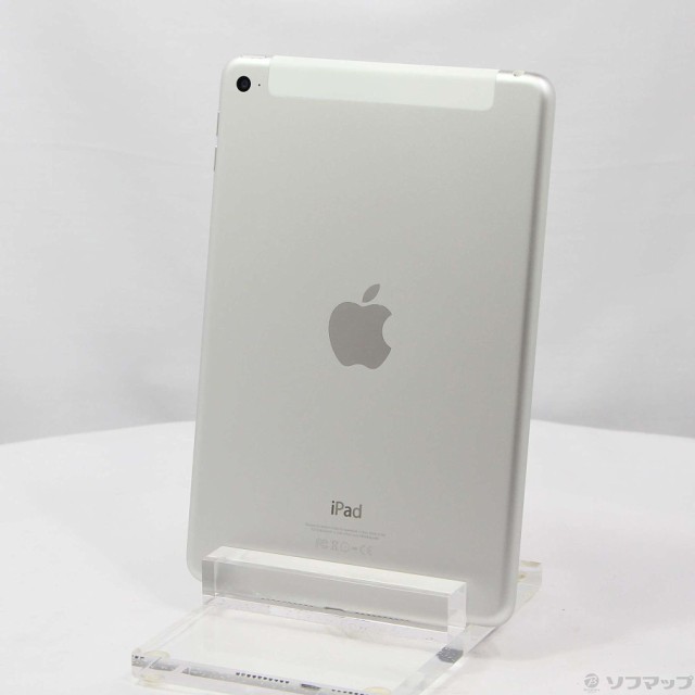 (中古)Apple iPad mini 4 16GB シルバー MK702J/A auロック解除SIMフリー(352-ud)