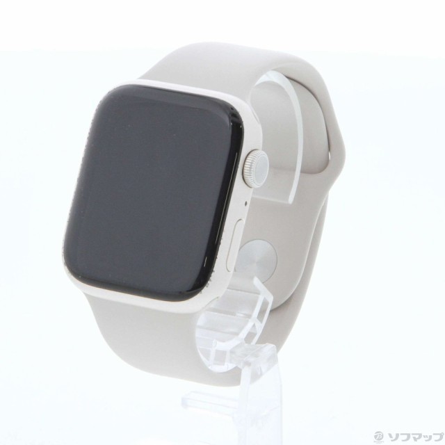 (中古)Apple Apple Watch Series 7 GPS 45mm スターライトアルミニウムケース スターライトスポーツバンド(352-ud)