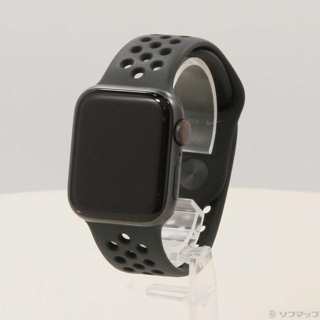 (中古)Watch Series 5 Nike GPS + Cellular 40mm スペースグレイアルミニウムケース アンスラサイト/ブラックNIKEスポーツバンド(276-ud)の通販は