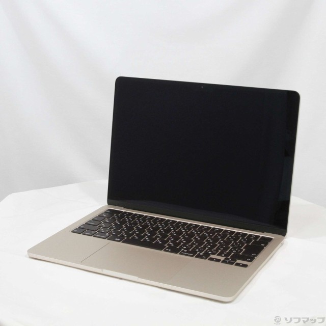 (中古)Apple MacBook Air 13.6-inch Mid 2022 MLY13J/A Apple M2 8コアCPU_8コアGPU 8GB SSD256GB スターライト (12.6 Monterey)(344-ud)