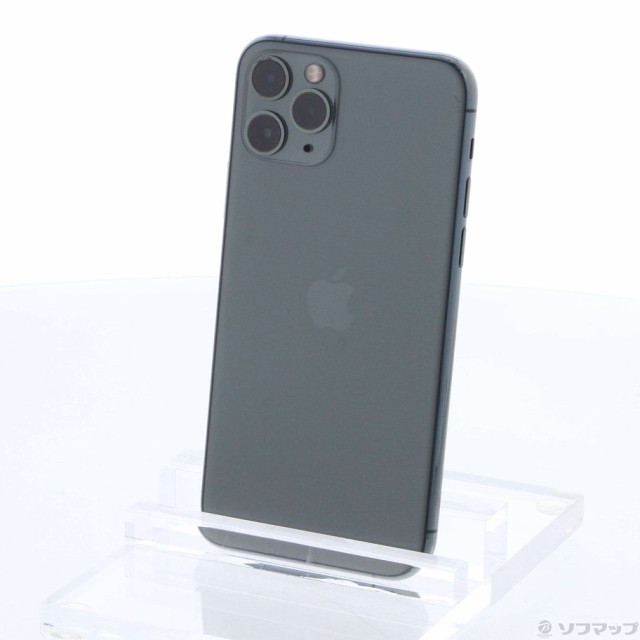 (中古)Apple iPhone11 Pro 256GB ミッドナイトグリーン MWCC2J/A SIMフリー(344-ud)