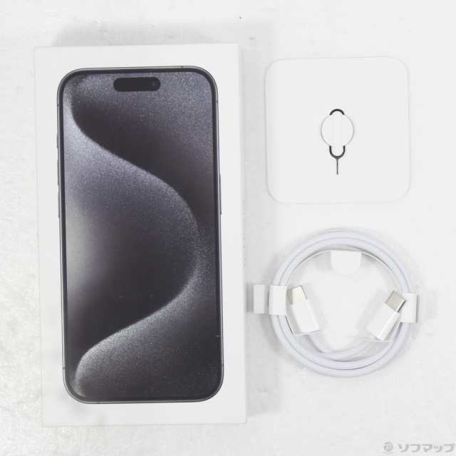 (中古)Apple iPhone15 Pro 128GB ブラックチタニウム MTU73J/A SIMフリー(352-ud)