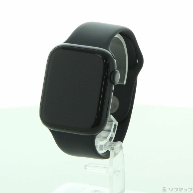 (中古)Apple Apple Watch Series 8 GPS 45mm ミッドナイトアルミニウムケース ミッドナイトスポーツバンド(258-ud)