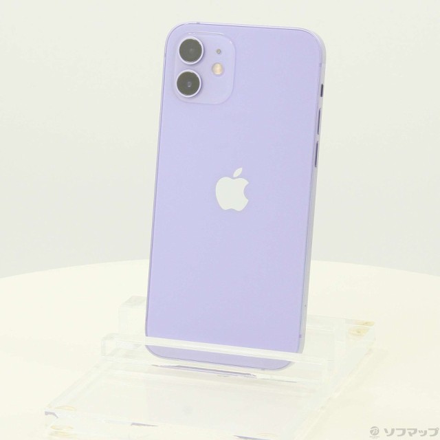 (中古)Apple iPhone12 128GB パープル MJNJ3J/A SIMフリー(269-ud)