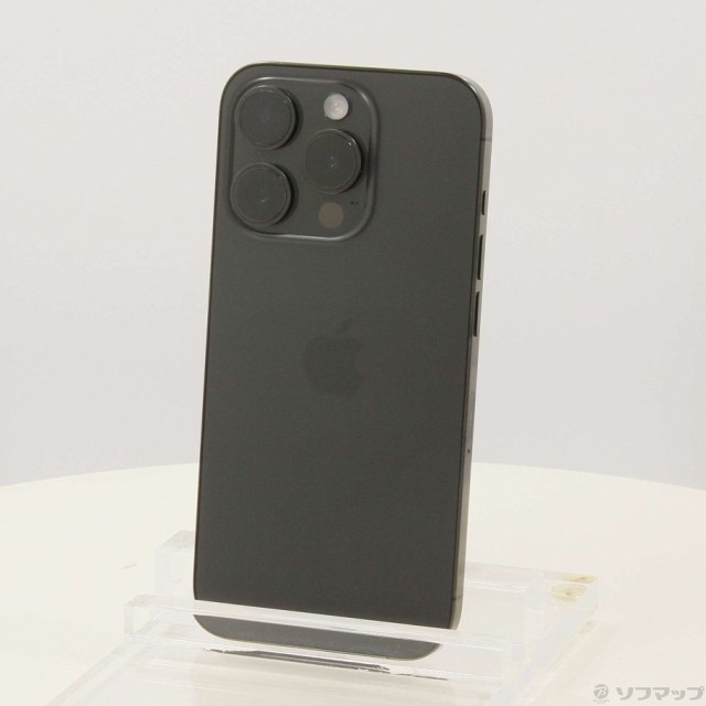 (中古)Apple iPhone15 Pro 128GB ブラックチタニウム MTU73J/A SIMフリー(377-ud)