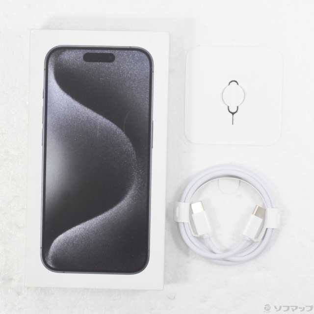 (中古)Apple iPhone15 Pro 128GB ブラックチタニウム MTU73J/A SIMフリー(377-ud)