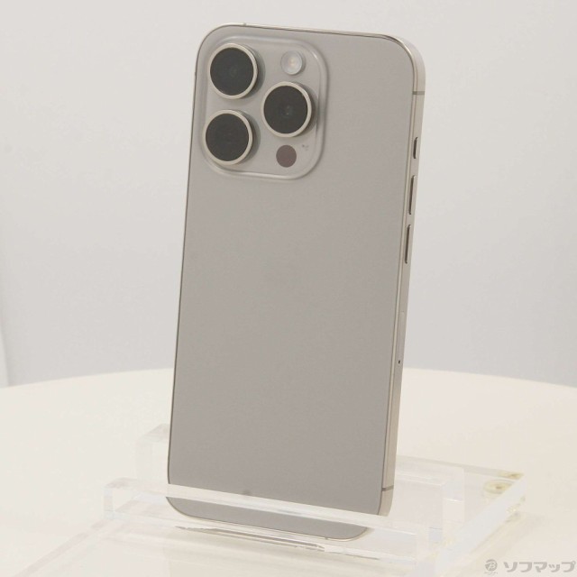 (中古)Apple iPhone15 Pro 128GB ナチュラルチタニウム MTU93J/A SIMフリー(196-ud)