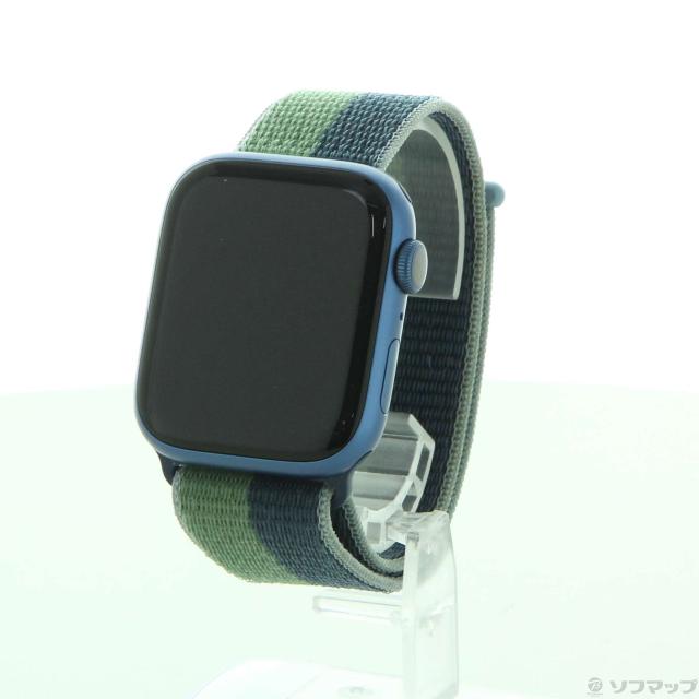 中古)Apple Apple Watch Series 7 GPS 45mm ブルーアルミニウムケース  