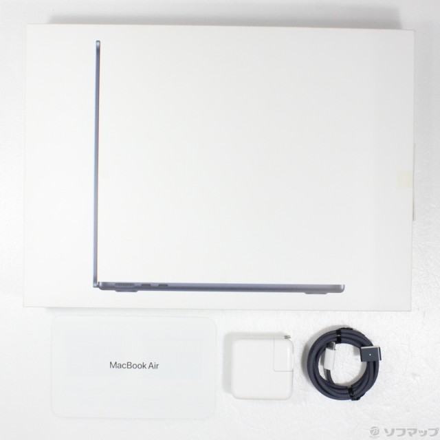 (中古)Apple MacBook Air 13.6-inch Mid 2022 MLY33J/A Apple M2 8コアCPU_8コアGPU 8GB SSD256GB ミッドナイト (12.6 Monterey)(377-ud)