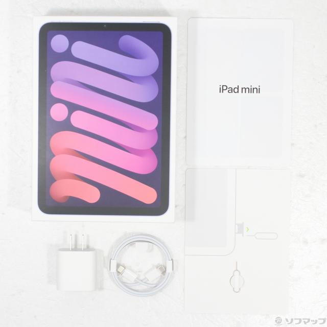 中古)Apple iPad mini 第6世代 64GB パープル MK8E3J/A SIMフリー(196-ud)
